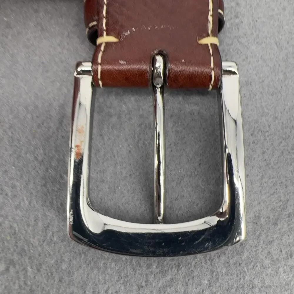 Torino Leather Co Mens Brown Tumbled Cowhide Belt Size 46 Made USA 61551